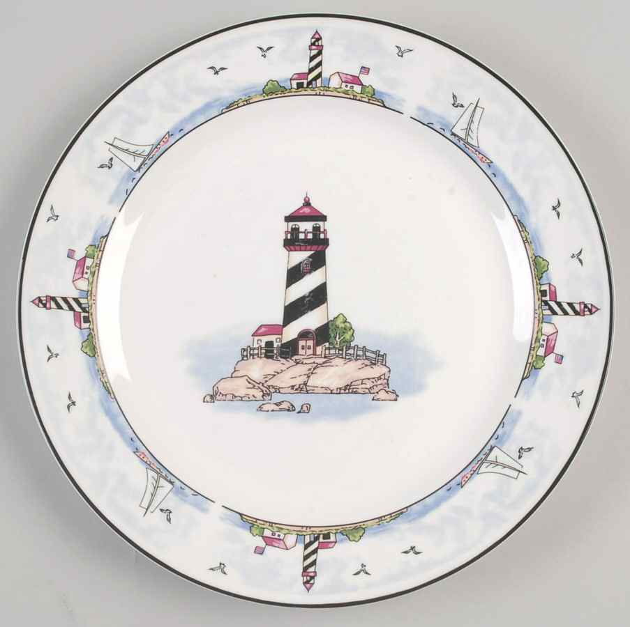 Coastal Lighthouse Dinner Plate by Totally Today-1