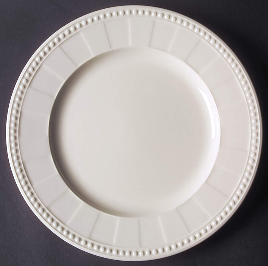 Venice White (Off White) Dinner Plate by Ten Strawberry Street-1