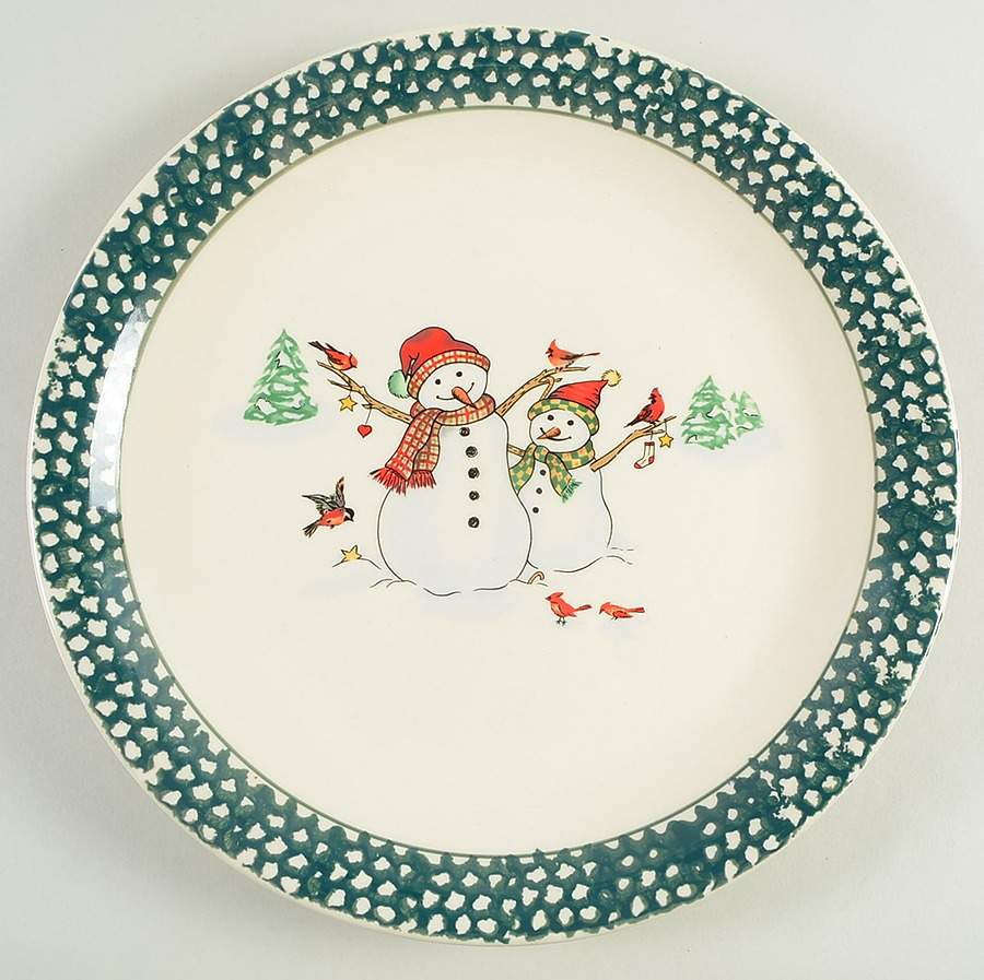 Winterland Green 12" Chop Plate (Round Platter) by Thomson-1