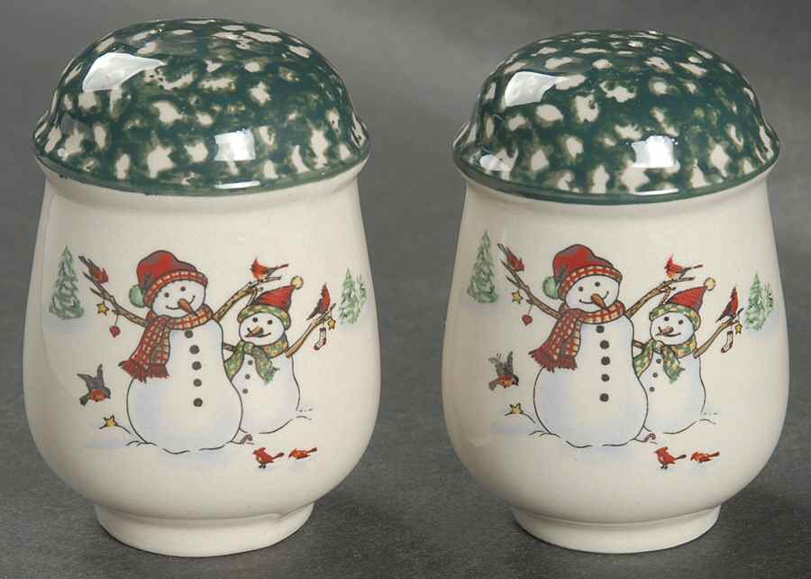 Winterland Green Salt & Pepper Set by Thomson-1