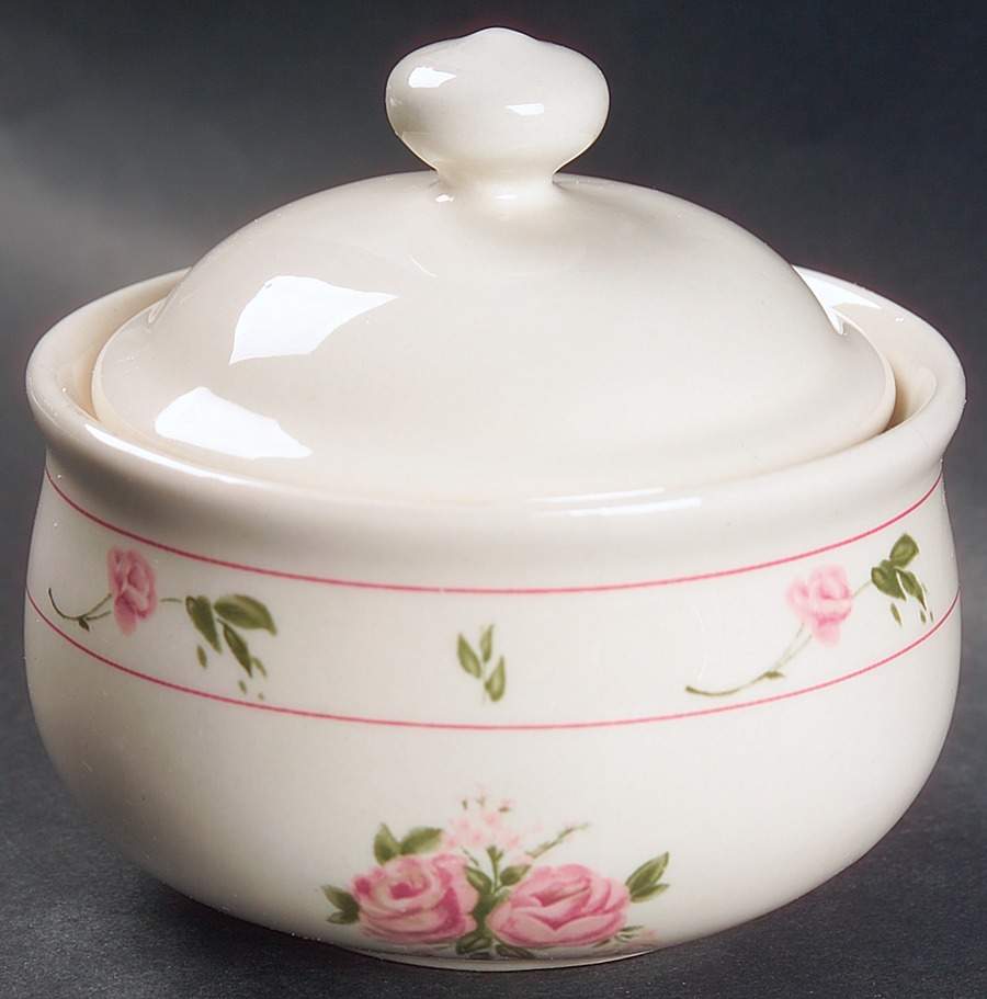 Rosa Sugar Bowl & Lid by Thomson-1