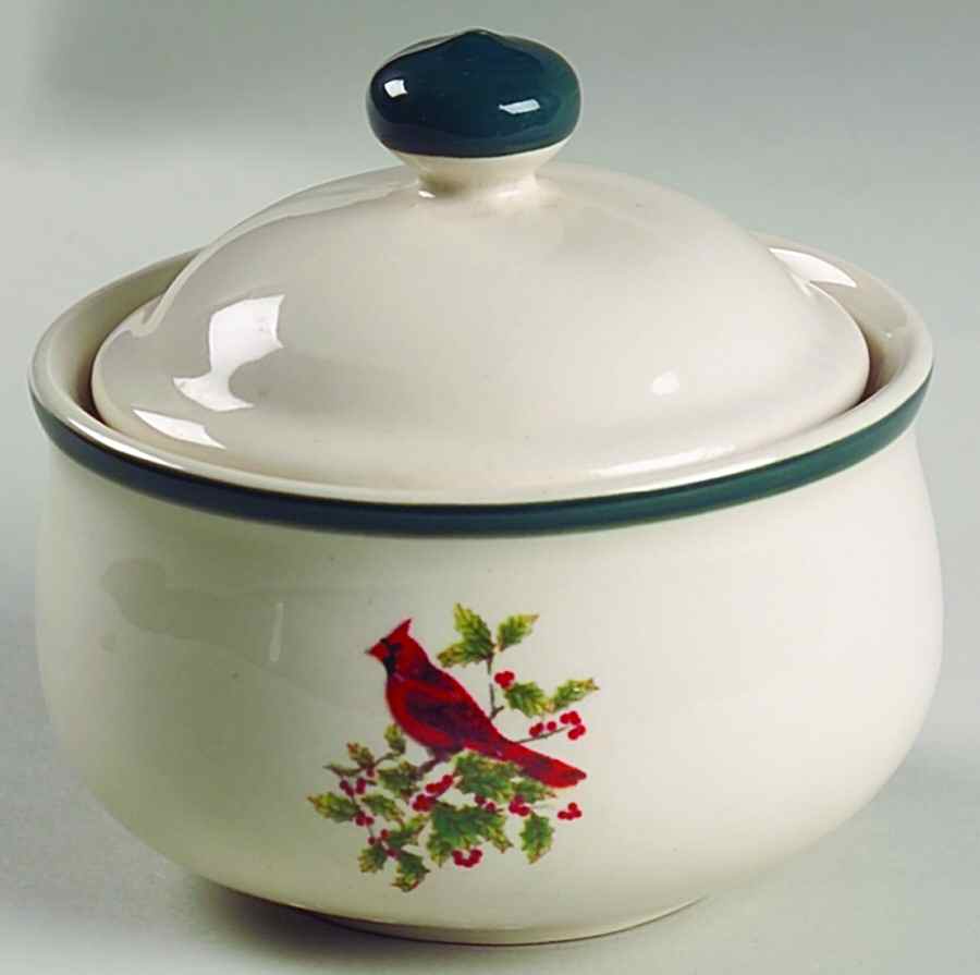 Cardinal Sugar Bowl & Lid by Thomson-1