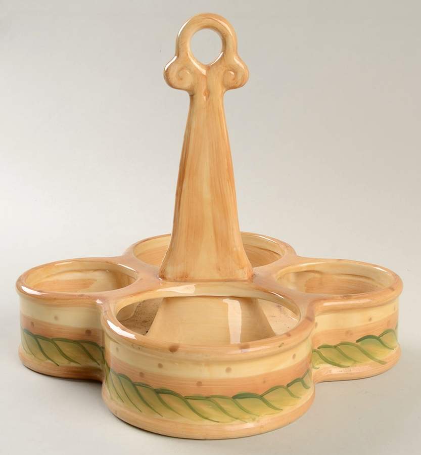 Provincial Olives Center Handle Holder for (7 Piece) Cruet Set by Tabletops Unlimited-1