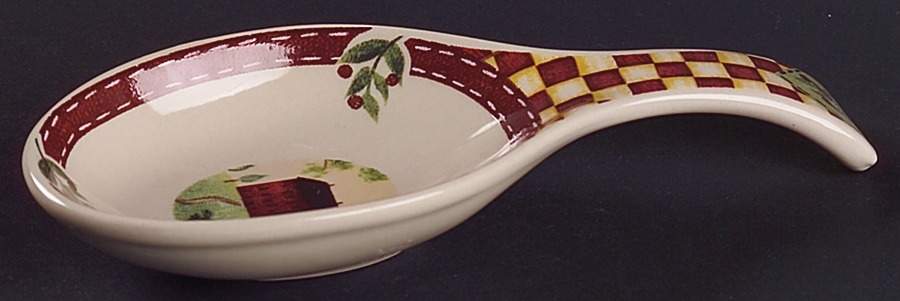 Country Home Spoon Rest/Holder (Holds 1 Spoon) by Thomson-1