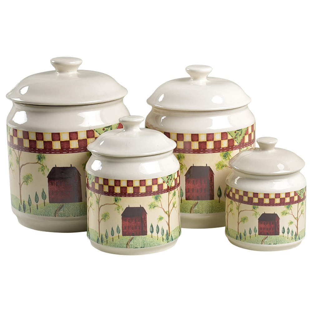 Country Home (4 Piece) Canister Set (Box Set) by Thomson-1