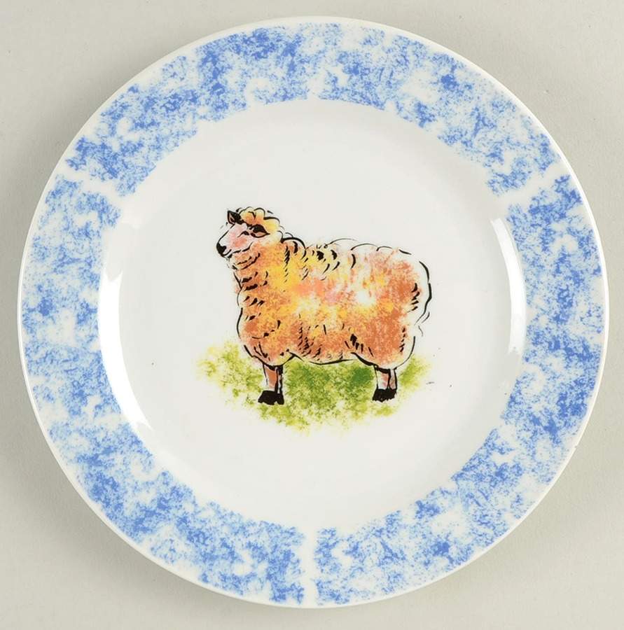 Country Barn Sheep Salad Plate by Tabletops Unlimited-1