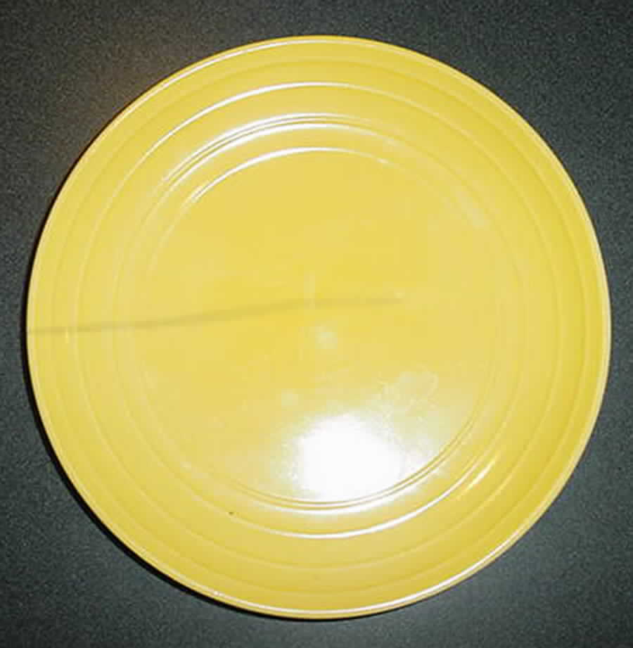 Spiral Yellow Dinner Plate by Thomson-1
