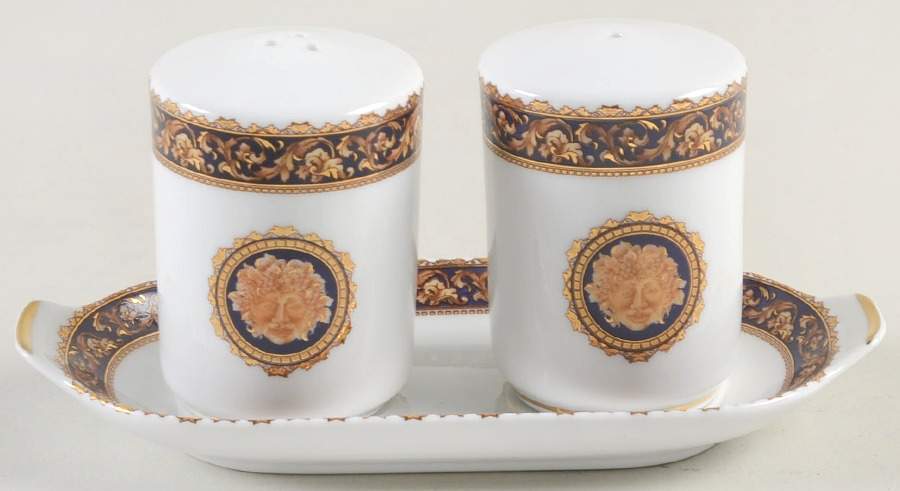 Bacchus (3 Pc) Salt & Pepper Tray Set by T Limoges-1
