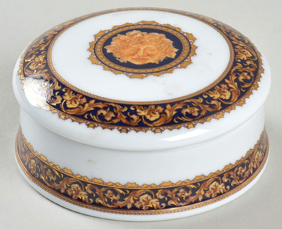 Bacchus Round Box & Lid by T Limoges-1