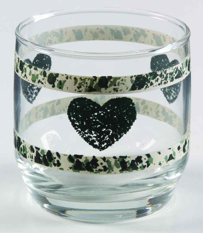Hearts Green 8 Oz Glassware Juice by Tienshan-1