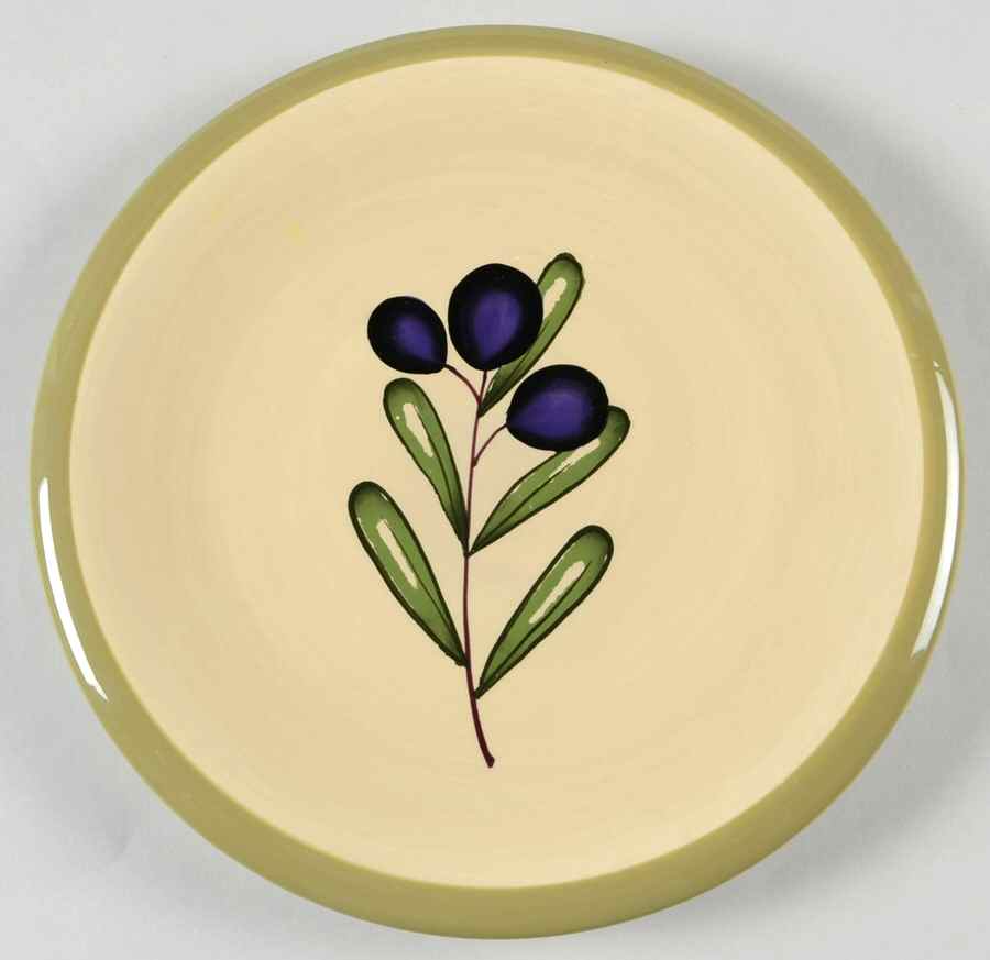Olive Sprig Salad Plate by Tag Ltd-1