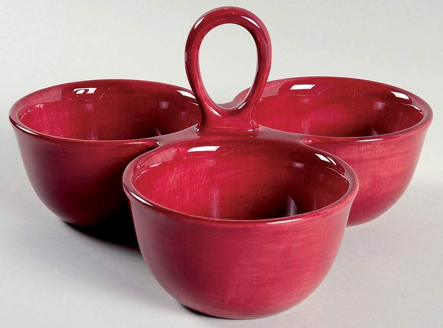 Corsica Cherry (Red) 3-Part Relish by Tabletops Unlimited-1