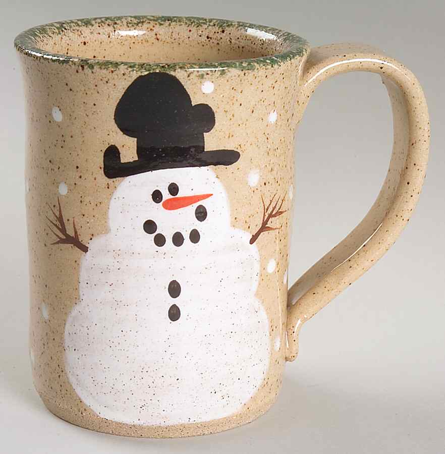 Traditional Snowman (Made in Mold) Large Mug by Three Rivers-1