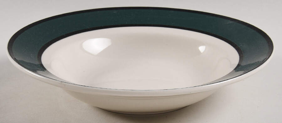 Avalon Green Large Rim Soup Bowl by Thomson-1