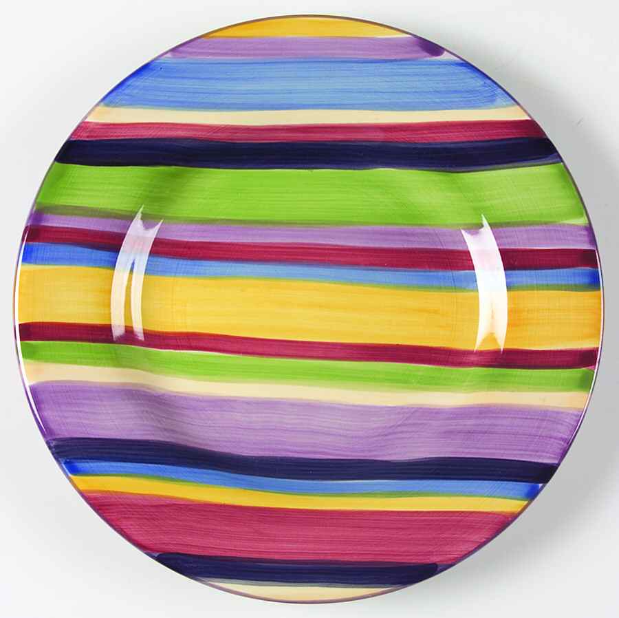 Barcelona Stripes Dinner Plate by Tabletops Unlimited-1