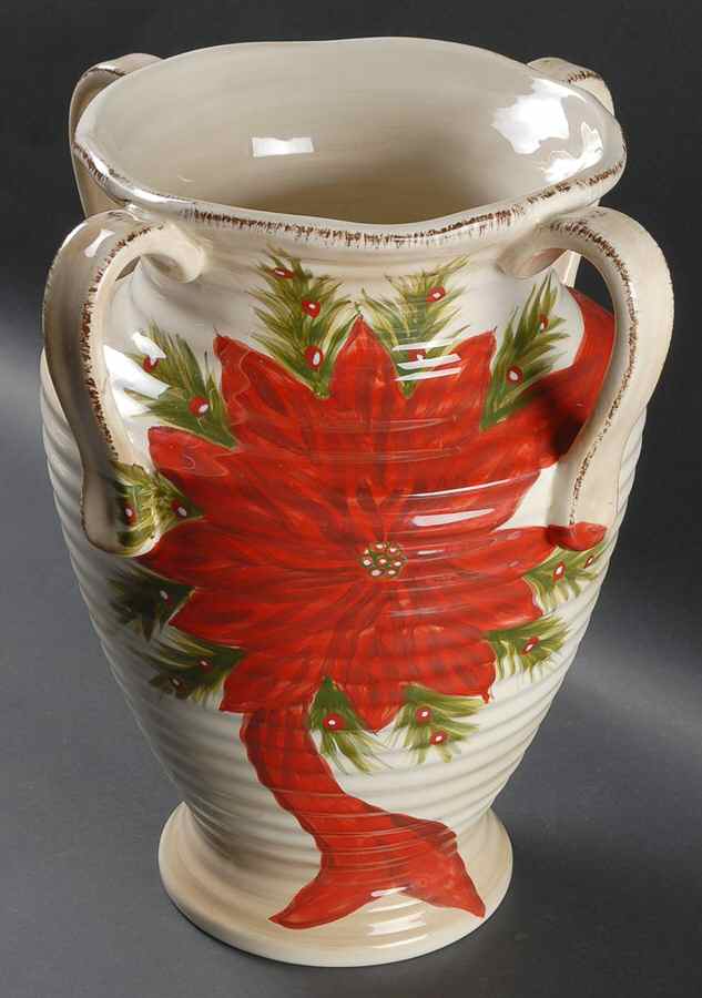 Christmas Carol 12" Handled Vase by Tabletops Unlimited-1