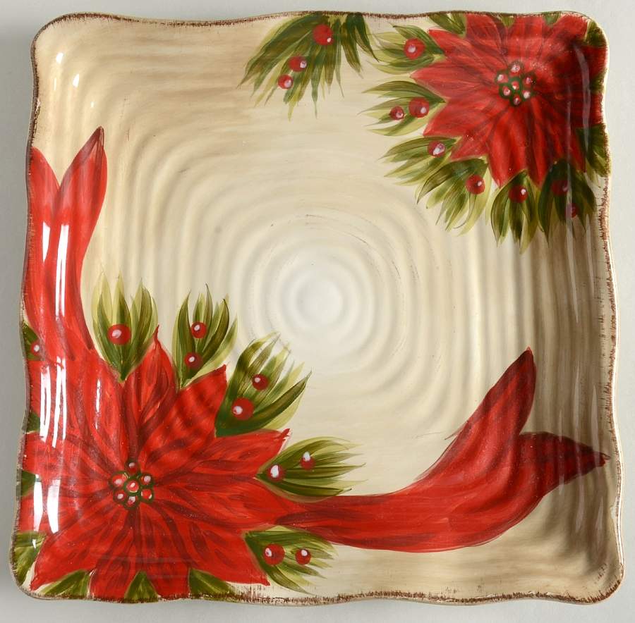 Christmas Carol Square Dinner Plate by Tabletops Unlimited-1