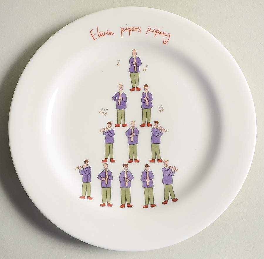 Twelve Days of Christmas Salad Plate by Thailand-1
