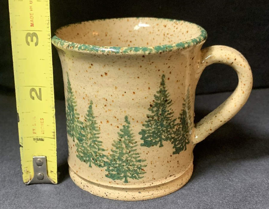 Winter Pines Brown (Hand Thrown) Miniature Mug by Three Rivers-1