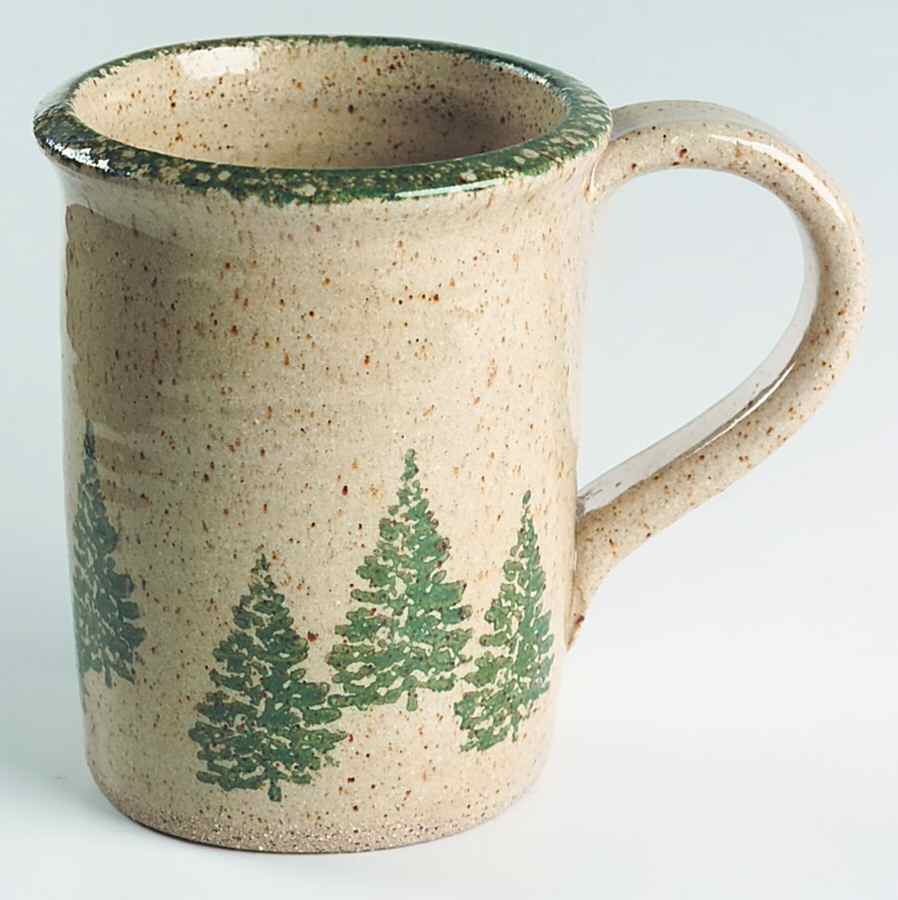 Winter Pines Brown (Hand Thrown) Mug by Three Rivers-1