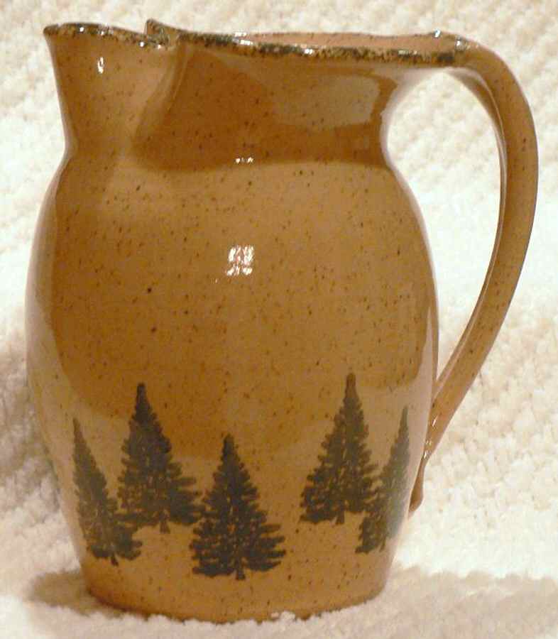 Winter Pines Brown (Hand Thrown) Large Pitcher by Three Rivers-1
