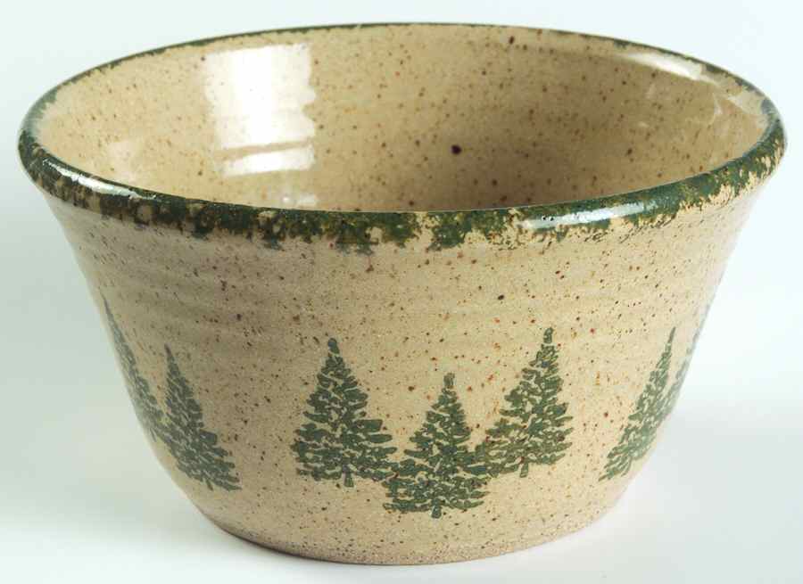 Winter Pines Brown (Hand Thrown) 5" All Purpose Bowl by Three Rivers-1