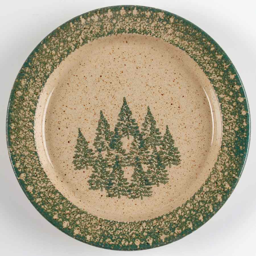 Winter Pines Brown (Hand Thrown) Bread & Butter Plate by Three Rivers-1