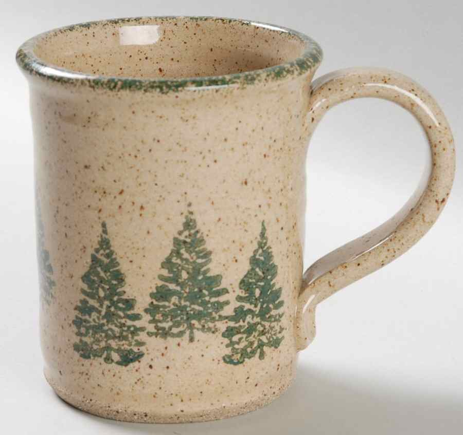 Winter Pines Brown (Hand Thrown) Large Mug by Three Rivers-1
