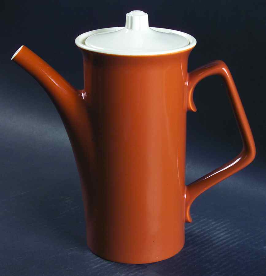 Persimmon Coffee Pot & Lid by Taylorton Potteries-1