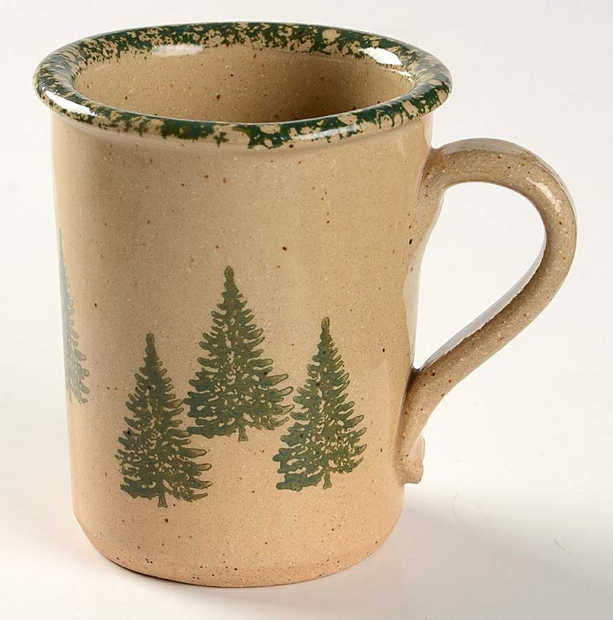 Winter Pines Brown (Made in Mold) Mug by Three Rivers-1