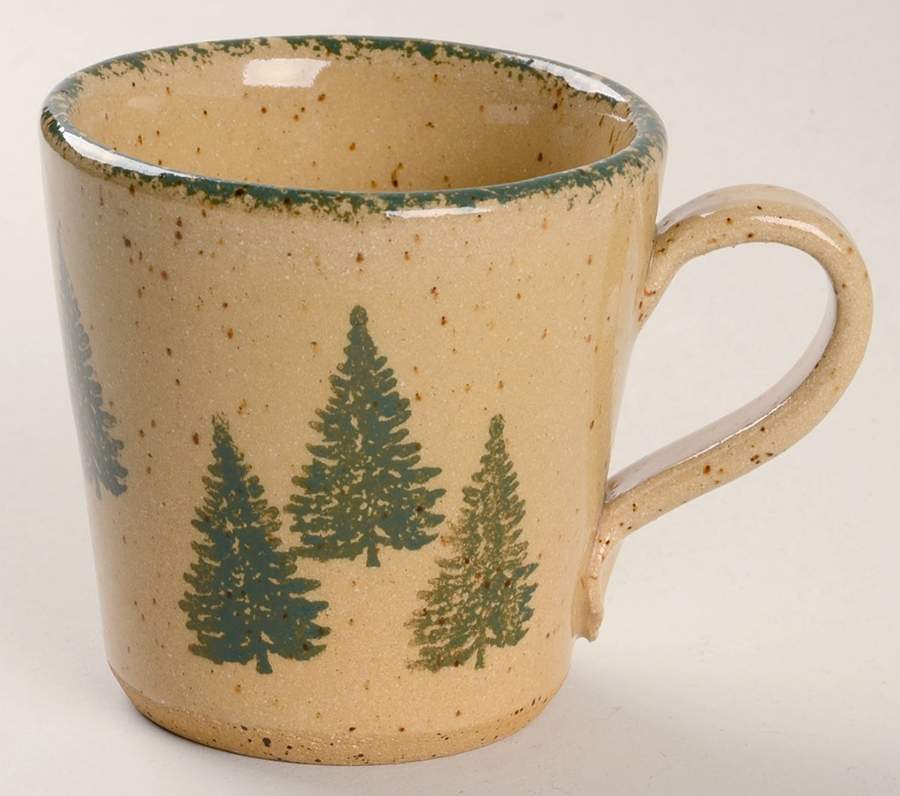 Winter Pines Brown (Made in Mold) Miniature Mug by Three Rivers-1
