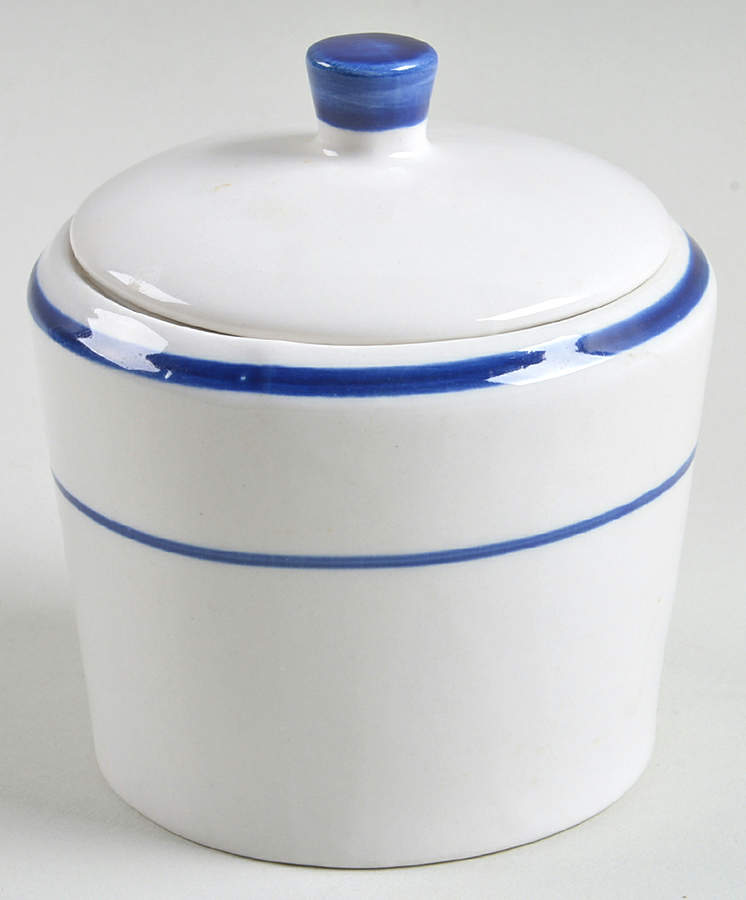 Branco Blue Sugar Bowl & Lid by Thomson-1
