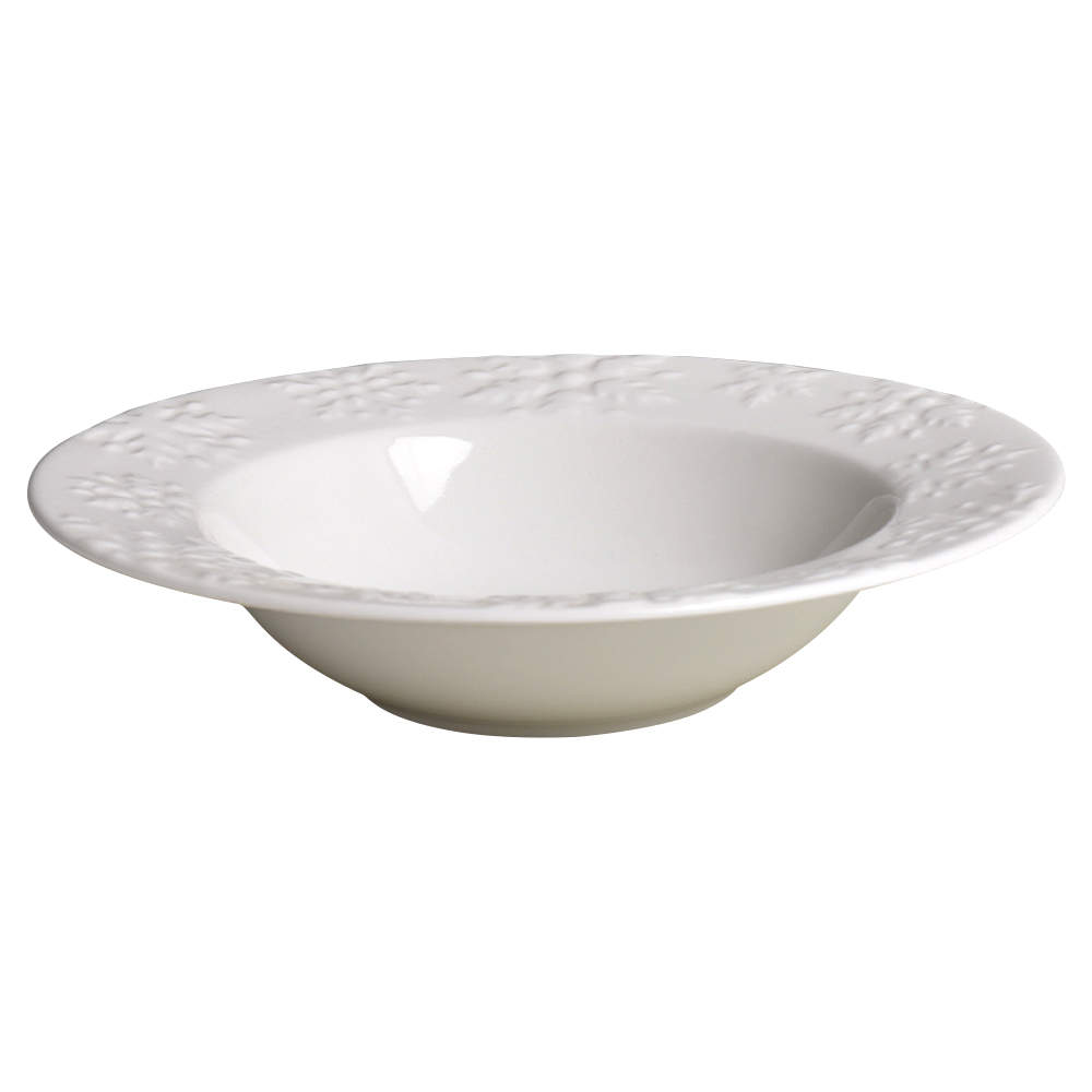 Snowflakes Large Rim Soup Bowl by Thomson-1