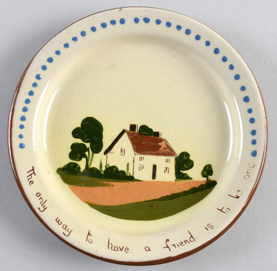 Motto Ware (Cottage) Salad Plate by Torquay Pottery-1