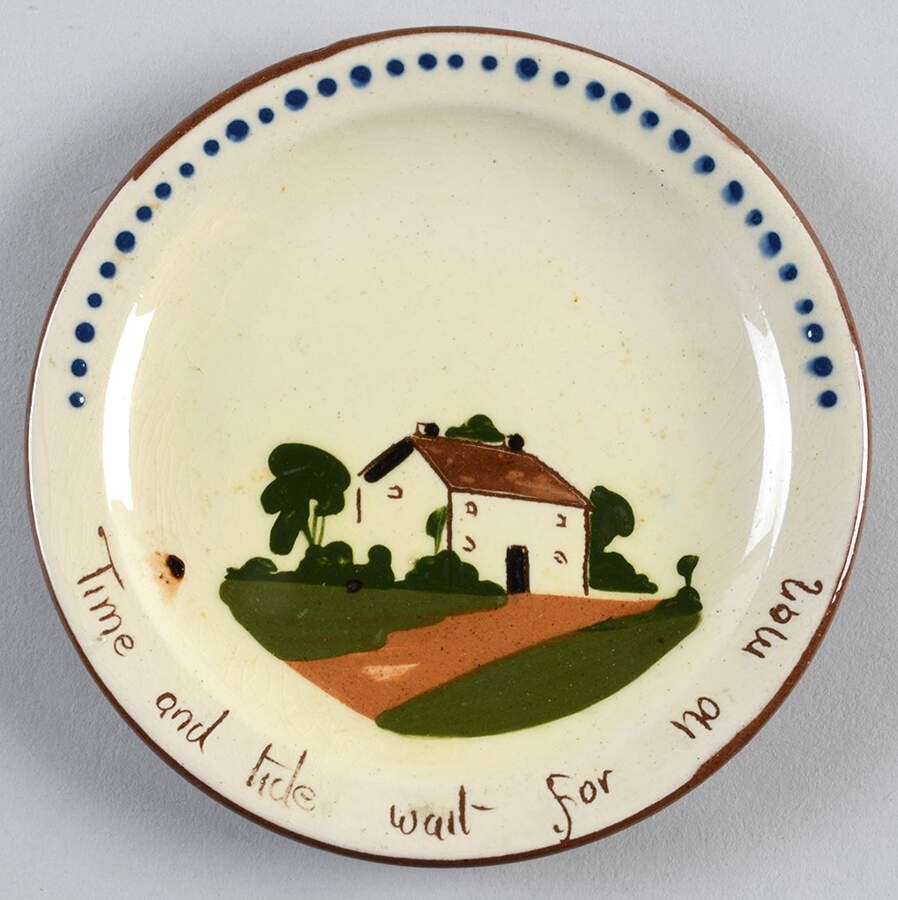 Motto Ware (Cottage) Bread & Butter Plate by Torquay Pottery-1