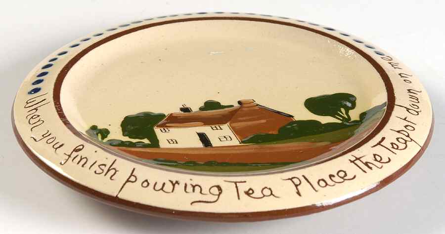 Motto Ware (Cottage) Tea Tile by Torquay Pottery-1