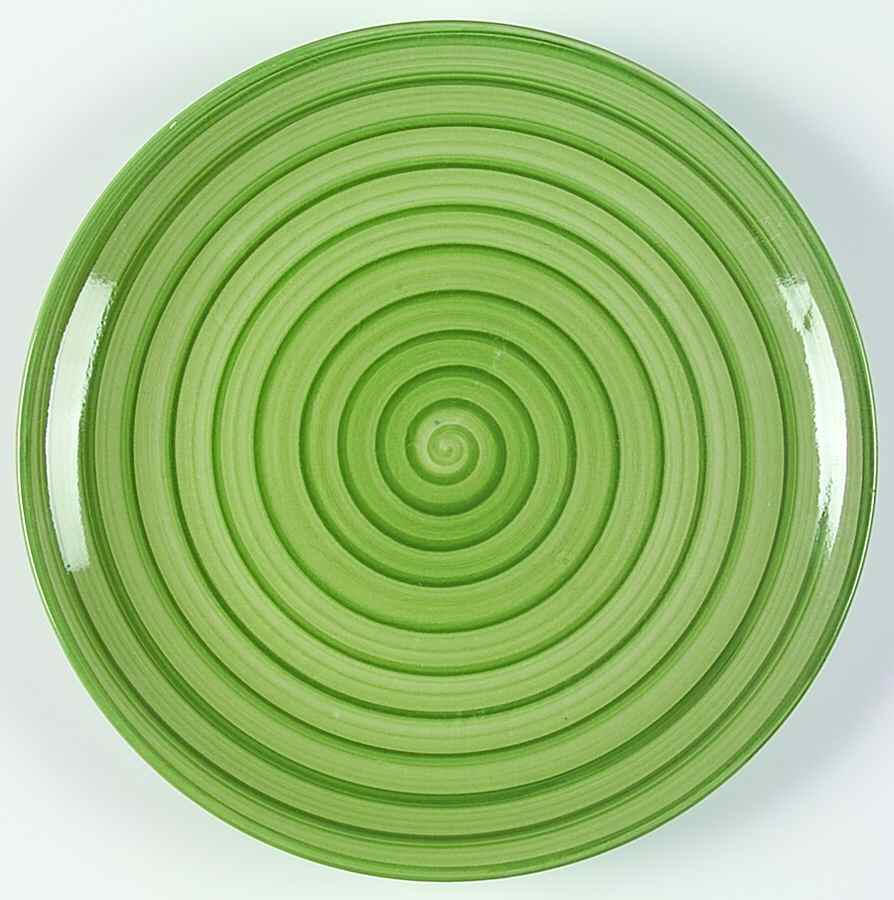 Swirl Green Dinner Plate by Tabletops Unlimited-1