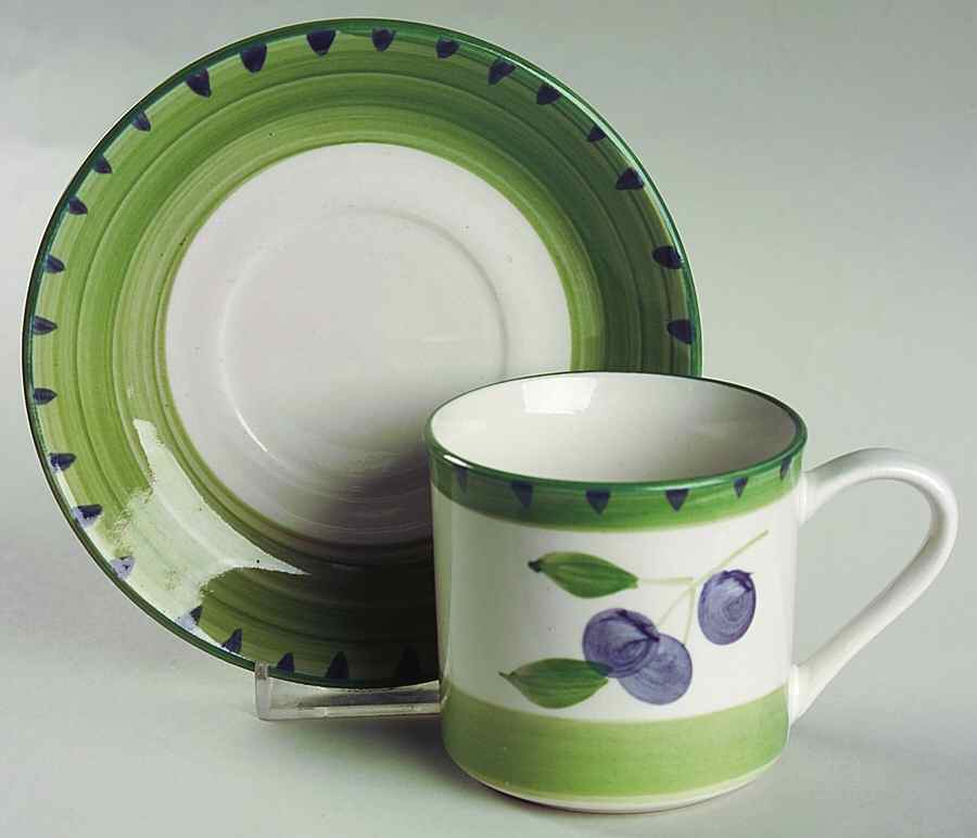 Olive Garden Flat Cup & Saucer Set by Tabletops Unlimited-1