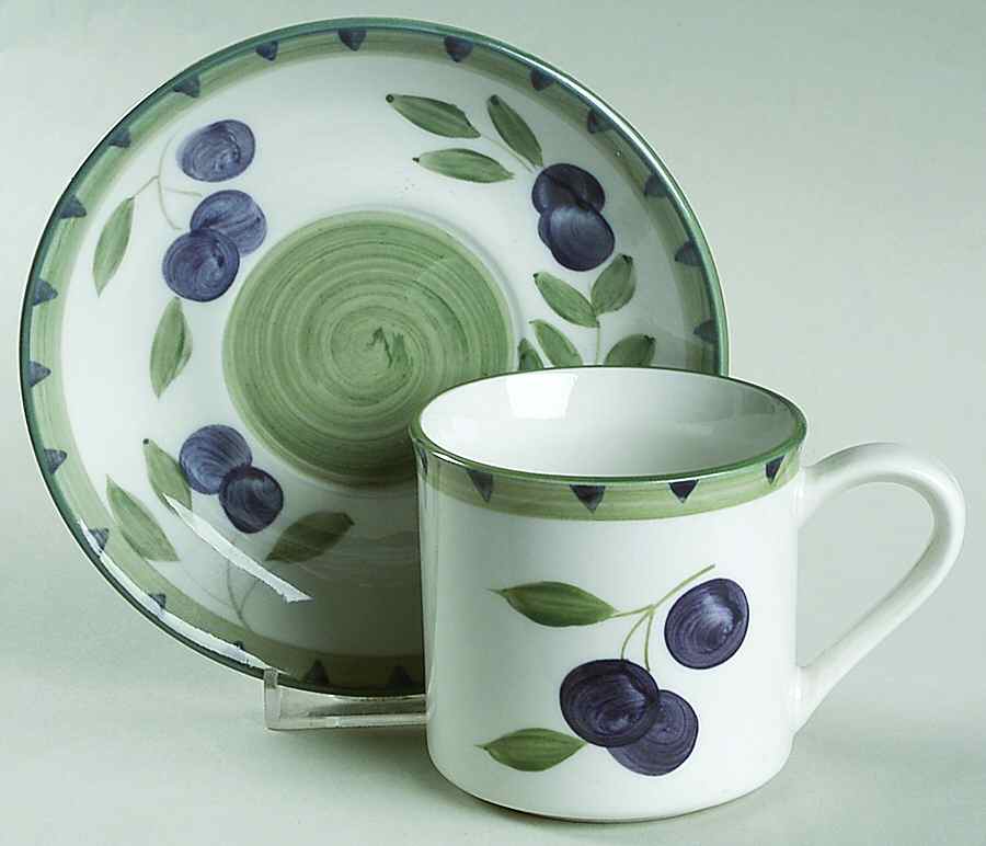 Olive Garden Flat Cup & Saucer Set by Tabletops Unlimited-1