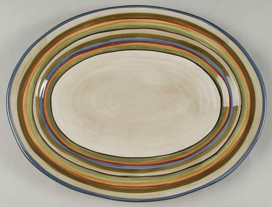 Los Colores 16" Oval Serving Platter by Tabletops Unlimited-1