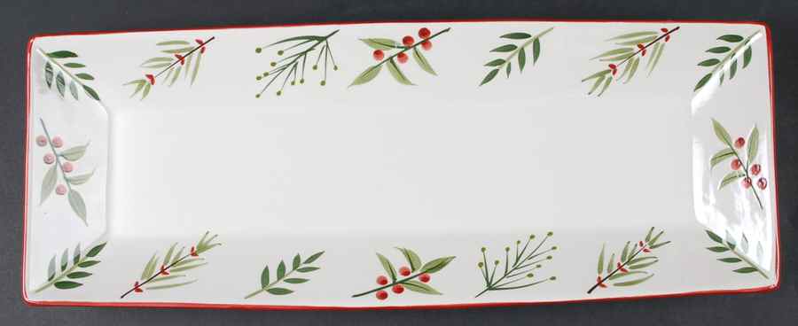 Winter Sprig 17" Rectangular Serving Platter by Tag Ltd-1