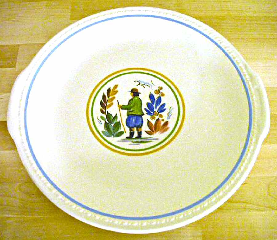TST721 Handled Cake Plate by Taylor, Smith & Taylor (Ts&T)-1
