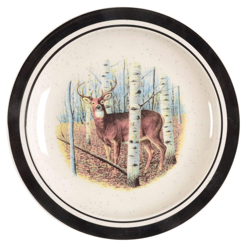 White Tail Deer Salad Plate by Tienshan-1