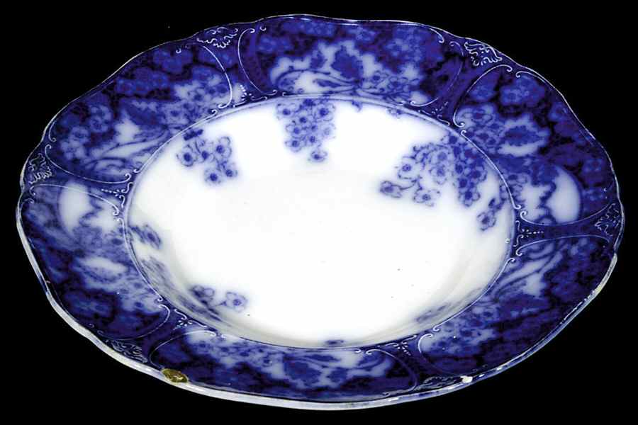 Cecil (Flow Blue) Large Rim Soup Bowl by Till & Sons-1