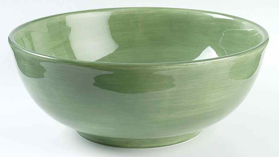 Espana Sage Dark Green (Round) 11" Large Salad Serving Bowl by Tabletops Unlimited-1