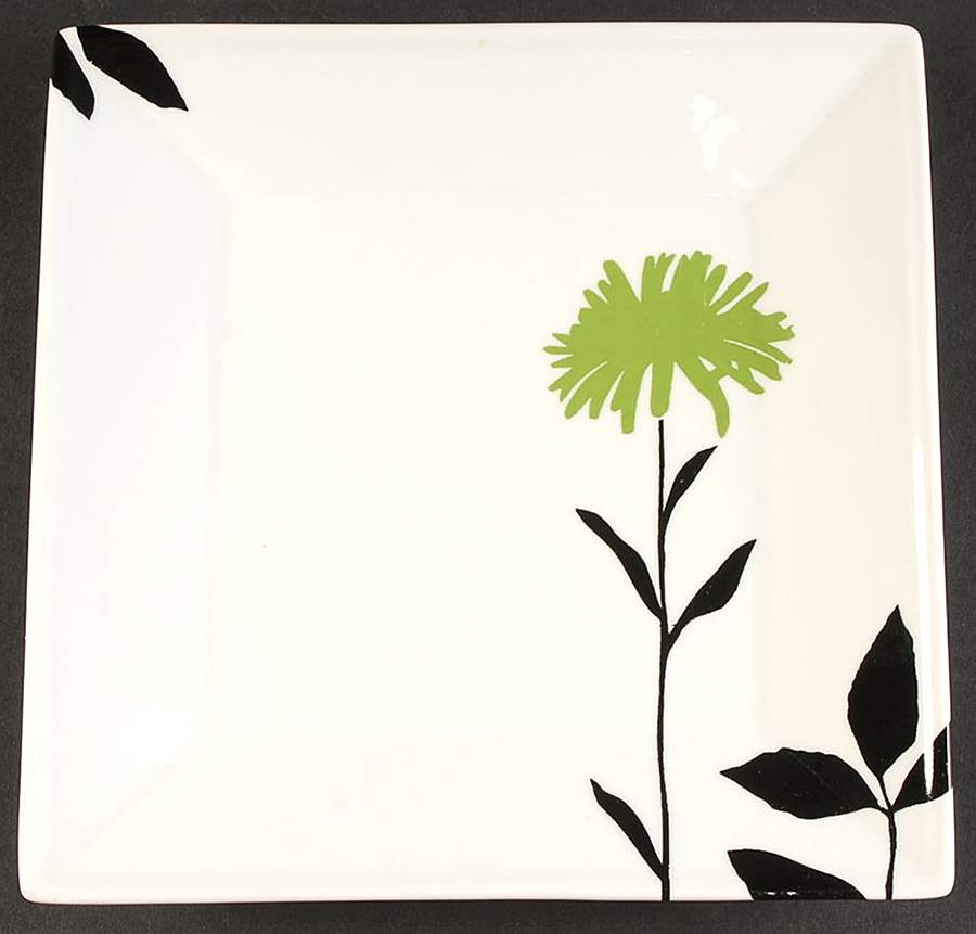 Graphic Floral Salad Plate by Ty Pennington Style-1