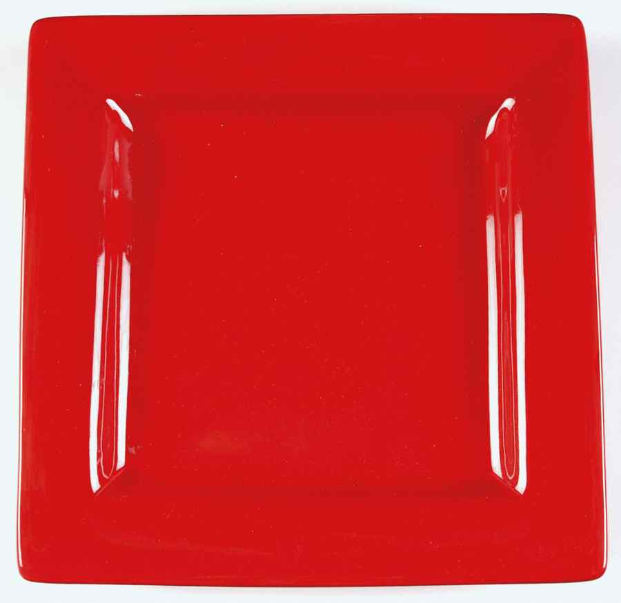 Espana Blaze (Red) Square Dinner Plate by Tabletops Unlimited-1