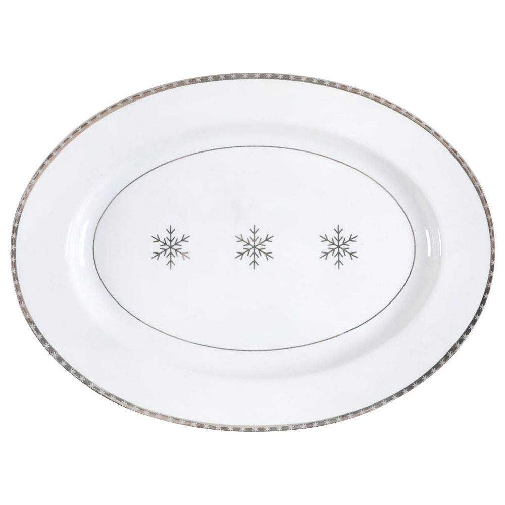 Arctic Solstice Snowflake 16" Oval Serving Platter by Target-1