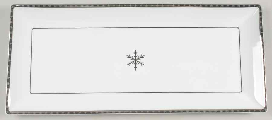 Arctic Solstice Snowflake 18" Rectangular Serving Platter by Target-1
