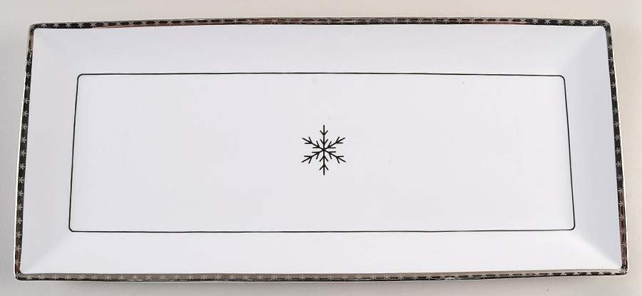 Arctic Solstice Snowflake 17" Rectangular Serving Platter by Target-1